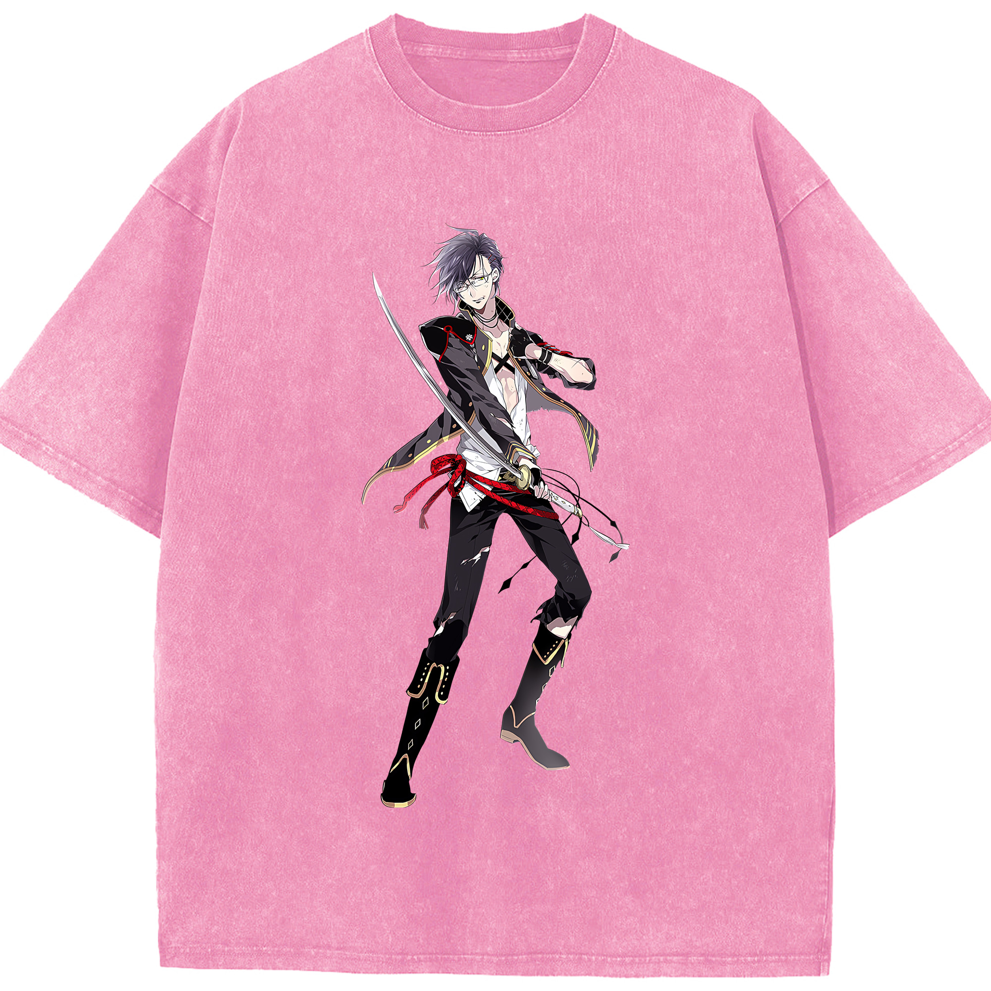 （画像用） 刀剣乱舞 Touken Ranbu 綿100% ヴィンテージ風 半袖Tシャツ（フロントプリント）